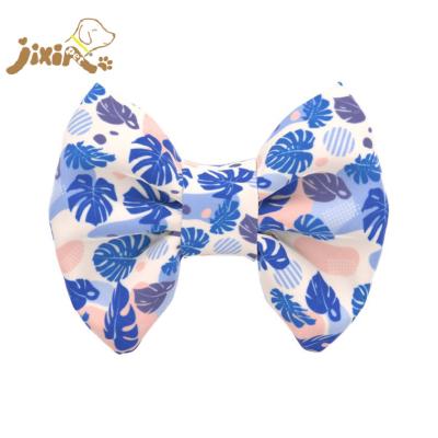 China Tropical Design Pattern Padded Custom Pet Bowtie For Dogs and Cats for sale