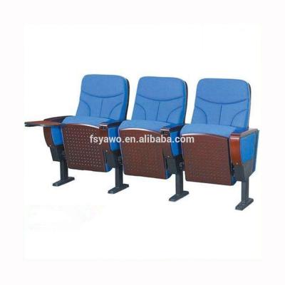 China Foshan Furniture High School Furniture Cinema Theater Lobby Fabric Folding Blue Amphitheater High Luxury Wooden Seats YA-203B for sale