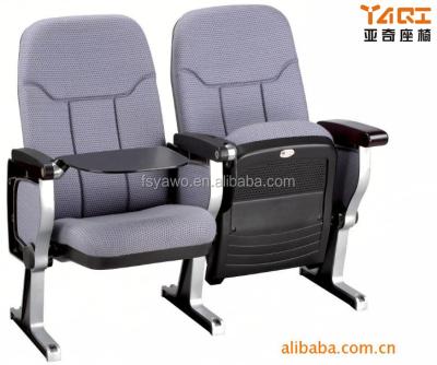 China Traditional Upholestered Used Aluminum Alloy Frame Auditorium Seating Auditorium Armchairs Plastics (YA-202B) for sale