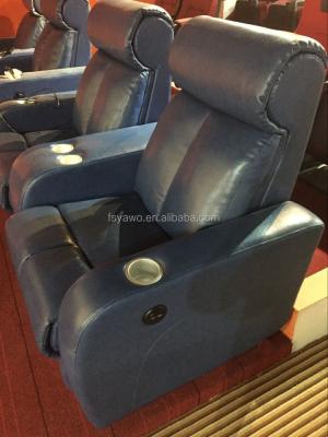 China Chinese style luxury leather cinema home used furniture 5d VIP recliner cinema chair (YA-606S) for sale