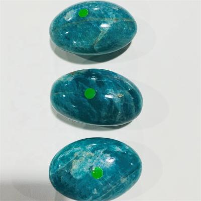 China Europe Wholesale Polished Natural Amazonite Crystal Palm Tumbled Stones For Decoration for sale