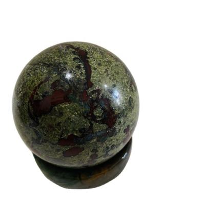 China Europe Bulk Wholesale Hand Carved Natural Dragon Blood Stone Ball Quartz Crystal Sphere for sale