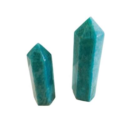 China Wholesale Bulk Natural Point Tower Europe Amazonite Obelisk Healing Crystal Luck For Home Decoration for sale