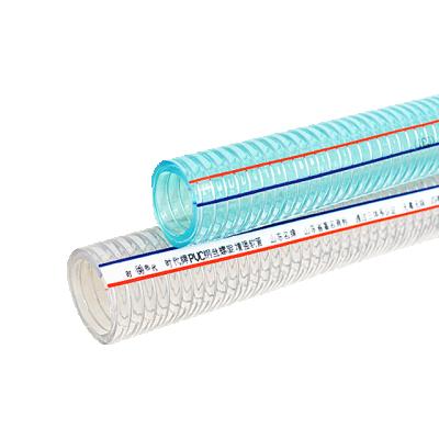 China Clear PVC Steel Wire Reinforced PVC Hose Suction Hose For Water Discharge Spring PVC Hose for sale