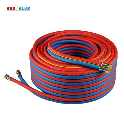 China PVC& RUBBER Twin Line Acetylene Rubber Hose Pipe Cutting Pvc Welding Flexible Gas Hose for sale