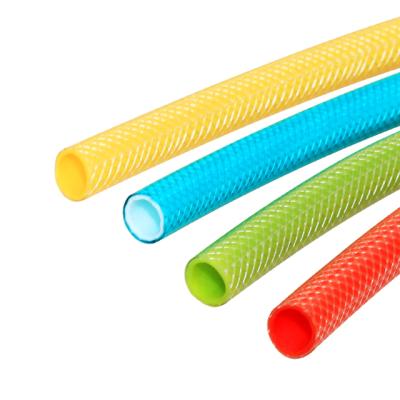 China Water Discharge Hot Selling PVC High Pressure Hose For Garden Farm Irrigation PVC Flexible Braided Hose for sale