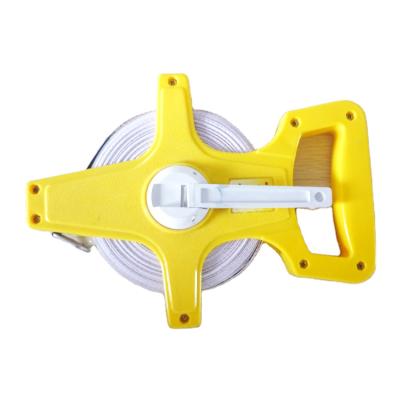 China Construction Tool Long Tape Measure Meters and Frame Type Fiberglass Cloth Feet 50m Tape Measure for sale