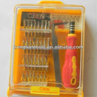 China Chrome-vanadium steel 32 in 1 screwdriver bit set, promotional screwdriver set with your company logo brand for sale