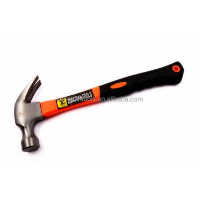 China Machinist Hammer Good Quality Fiberglass Handle High Carbon Steel Claw Hammer for sale