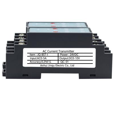 China JQ-BST-I 35mm DIN Electronic Hardware Rail Mount Current Transducer 4-20mA/0-10V Output Current Sensor AC Current Transmitter for sale