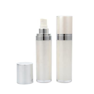 China BEAUTY High Quality 30ml 50ml Silk Printing 30ml 50ml Pump Hot Stamping Acrylic Cosmetic Airless Pump Bottle for sale