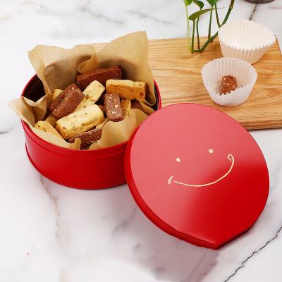 China Large Red Luxury Food Wedding Gift Candy Dessert Gift Metal Packaging Box à venda