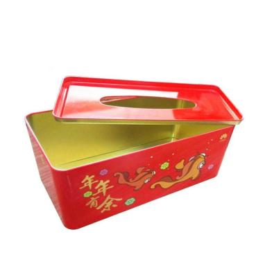 China Recyclable Square Tinplate Paper Box/Household Tissue Storage Box Gift Packaging Box, Food and Baking Tin Box zu verkaufen