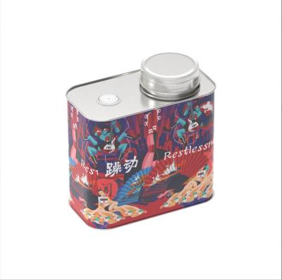 China Tin Box Customized Eco-friendly Coffee Bean Can 100G Screw Cover Coffee Powder Box Sealed Tea Can for sale