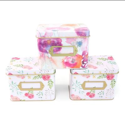 China Well Sealed / Recyclable Custom Metal Square Gift Packaging Tin Boxes For Cookies for sale