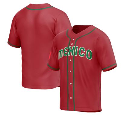 China 2023 Antibacterial Wholesale Custom Stitched Mexico Mens Baseball Jerseys for sale