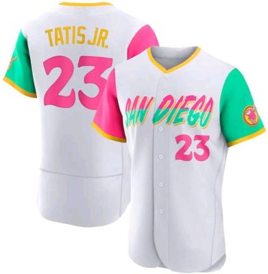 China 2022 Antibacterial City Connect Wholesale Cheap Stitched Baseball Jerseys San Diego 23 Fernando Tatis Jr. 22 Juan Soto for sale