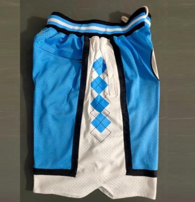 China Michael North Carolina College Stitched Antibacterial Basketball Shorts for sale