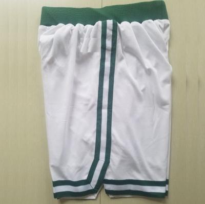 China Boston Antibacterial White Best Quality Quilted Basketball Shorts for sale