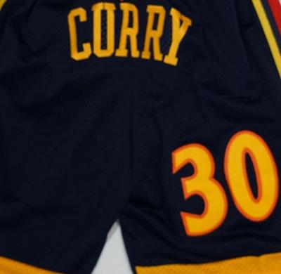 China Stephen Curry Best Quality Stitched Antibacterial Basketball Shorts for sale