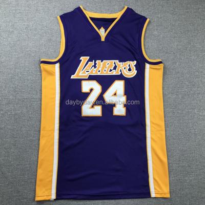 China Nbajersey 8 Mens Basketball Training Uniform Mitchell Basketball Jersey Bryant #24 Antibacterial High Quality Quilted Singlet for sale