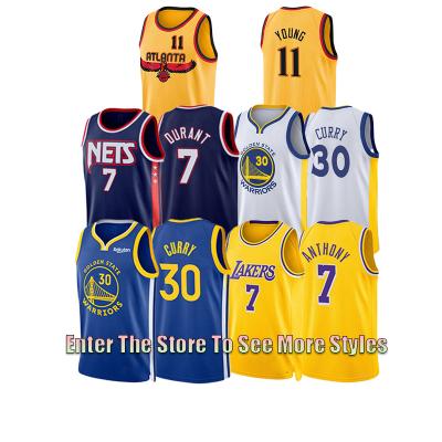 China 2021-22 Seventy-fifth Giannis Antetokounmpo Harden Stephen Curry Kevin Durant Kyrie Irving Birthday City Basketball Antibacterial Tank Tops for sale