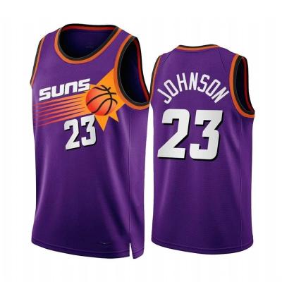 China Anniversary Phoenix Sun #23 Cameron Johnson 75th Quilted Basketball Singlet Jersey 2022-23 Antibacterial for sale