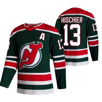 China Shirts & Principal The Devil #13 Hischier New Jersey Hot Sale 2022 Ice Hockey Jersey Personal Custom Jersey Embroidery Sports Tops for sale