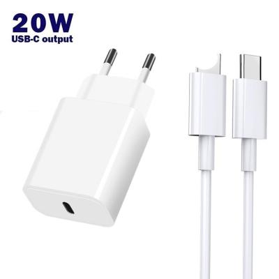 China 20w Factory Travel USB C Lighting Charger Custom Portable Fast Charging Type Palladium 3.0 USB C Travel Adapter For iPhone 13 Wall Charger for sale