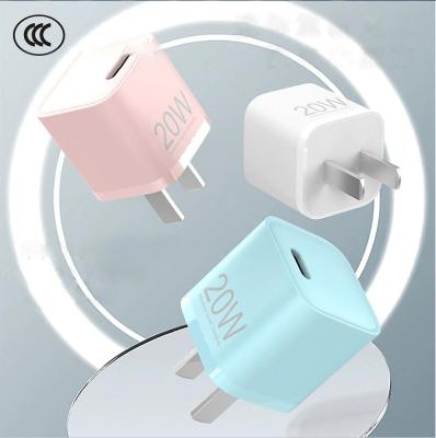 China 20W Mobile Phone Wall Charger Plug US EU Palladium QC3.0 Fast Charging Type-C Super Type C Wall Phone Mobile Phone Fast Charger for sale