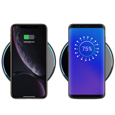 China OEM Universal Qi Fast Charging Custom Portable Wireless Charger Lighting Phone Fast Wireless Charger Qi Wireless Charger for sale