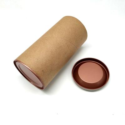 China Recyclable Customized Printing Kraft Paper Tube Cardboard Packaging Tin For Coffee Powder / Coffee Beans for sale