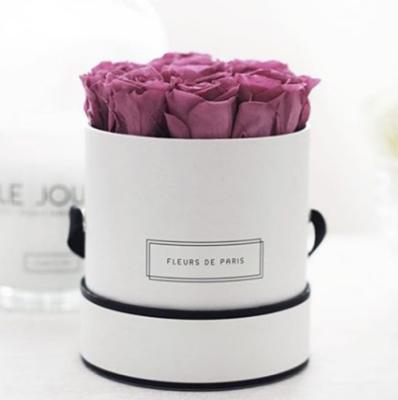 China Recyclable Custom Gift Packaging Good Quality Luxury Round Shape Preserved Waterproof Personalized Foam Rose Flower Box for sale