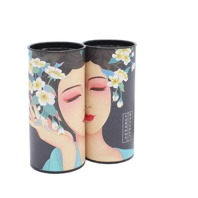 China Recyclable Biodegradable Rigid Round Tube Gift Box Round Paper Cardboard Box With Clear Lid Brown Kraft Paper Wine Tube for sale