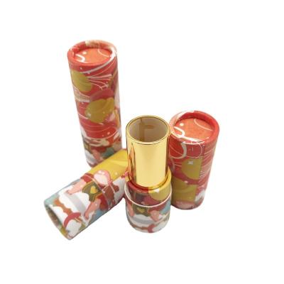 China Recyclable Luxury Custom Printing Biodegradable Paper Tube Deodorant Stick Container Lip Balm Tube Twist Up Paper Tube for sale