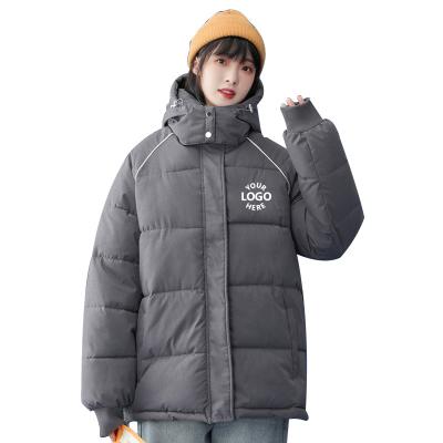 China Waterproof 2022 Bubble Jackets Thick Warm Coats Anorak Wholesale Custom Logo Women's Striper Jacket Winter for sale