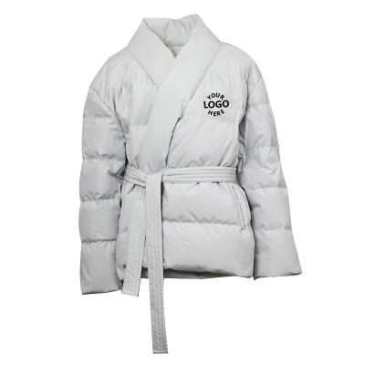 China Custom Women's Long Bubble Coats Ladies OEM 2022 Women's Winter Windproof Down Stripper Jacket Duck Down Comforter Jacket for sale