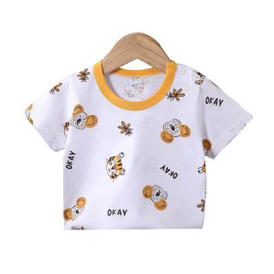 China 2021 Summer Cotton Kids T-shirts Cartoon Baby Boy Clothing Boys T-shirts&Polo Shirts Anti-Shrink Wholesale for sale