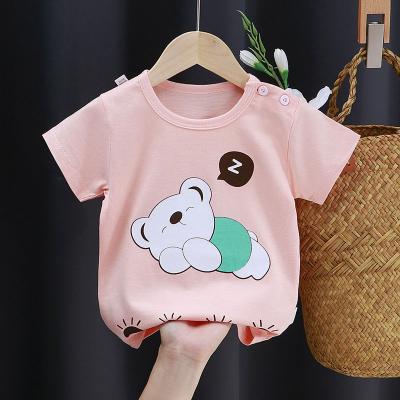 China Custom Anti-Shrink T-Shirts For Kids Children Clothing Print Short Sleeve Cotton Baby Boy T-shirts&Polo Shirts for sale