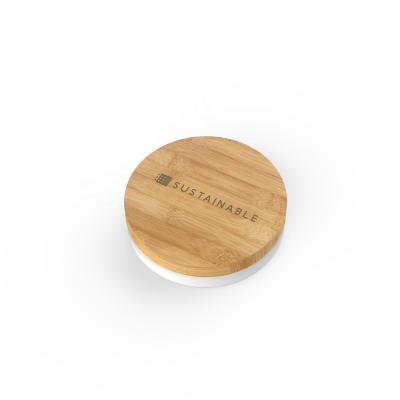 China eco-friendly & sustainable eco-friendly bamboo cosmetic packaging for custom ceramic powder compact with bamboo lid for sale