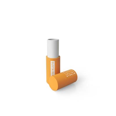 China Recycled Eco Friendly Empty Orange Bamboo Lipstick Tube Packaging Sustainable Makeup Packaging Cosmetics for sale