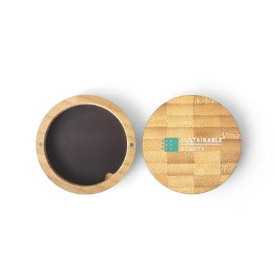 China Unique Eco-Friendly Sustainable Cosmetic Packaging Of Basic Bamboo Empty Compact With Magnetic Opening for sale