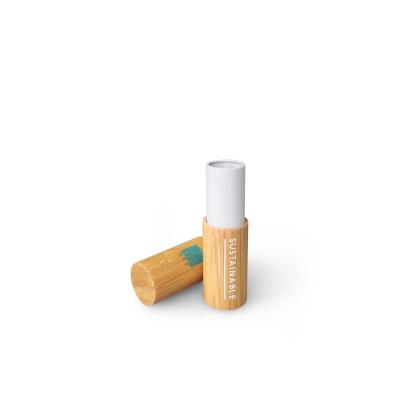 China Recycled bamboo cosmetic packaging for lipstick refillable bamboo tube for sale