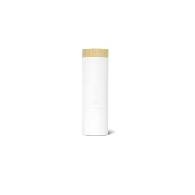 China Compostable Natural PLA Cosmetic Packaging Material White Lipstick Tube With Refillable Structure for sale