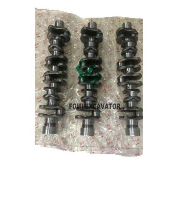 China Crawler Excavator Forged Steel J08E Crankshaft For SK330-8 SK350-8 for sale