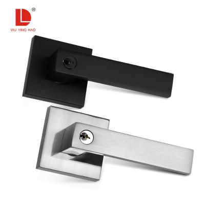 China WUYINGHAO America Modern Market Contemporary Bed / Bath Privacy Passage Door Lever Lock Handle for sale