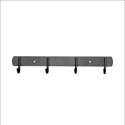 China Viable Cheap Price Bathroom Clothes Nordic Black Wall Hook Stainless Steel Towel Hanger For Kitchen Shower Room for sale