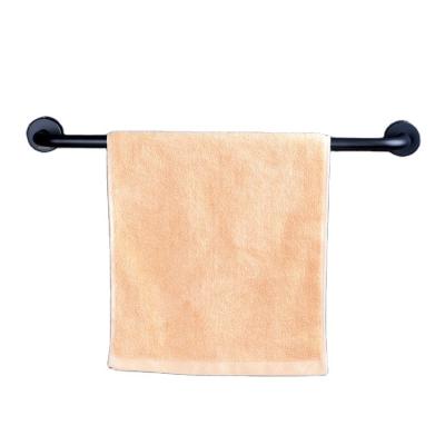 China New Type Bathroom Towel Rack Towel Rack Stainless Steel Fashion Black Wall Mounted Towel Rod for sale