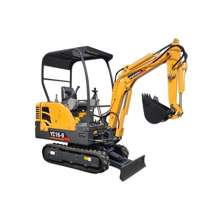 China Chinese Building Material Stores Yuchai YC16-9 Factory Price Canopy Excavator Crawler For Digging On Sale for sale