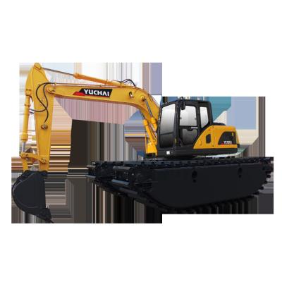 China Construction Material Stores YUCHAI YC135S Amphibious Construction Machinery Excavator for sale